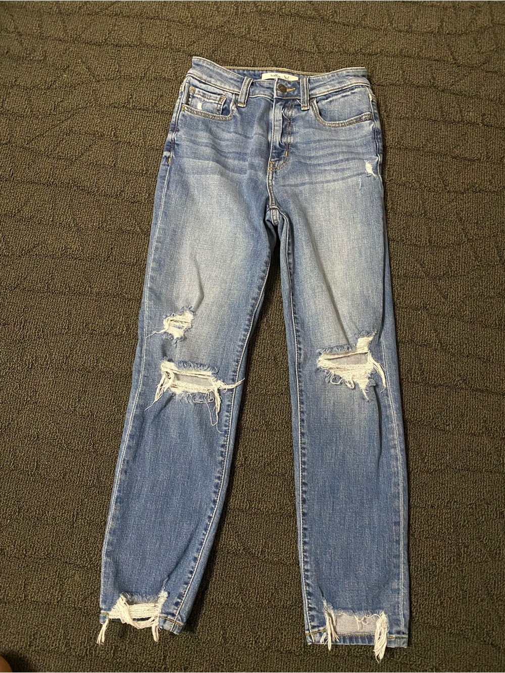 Women’s Light Blue Distressed Ripped Jeans